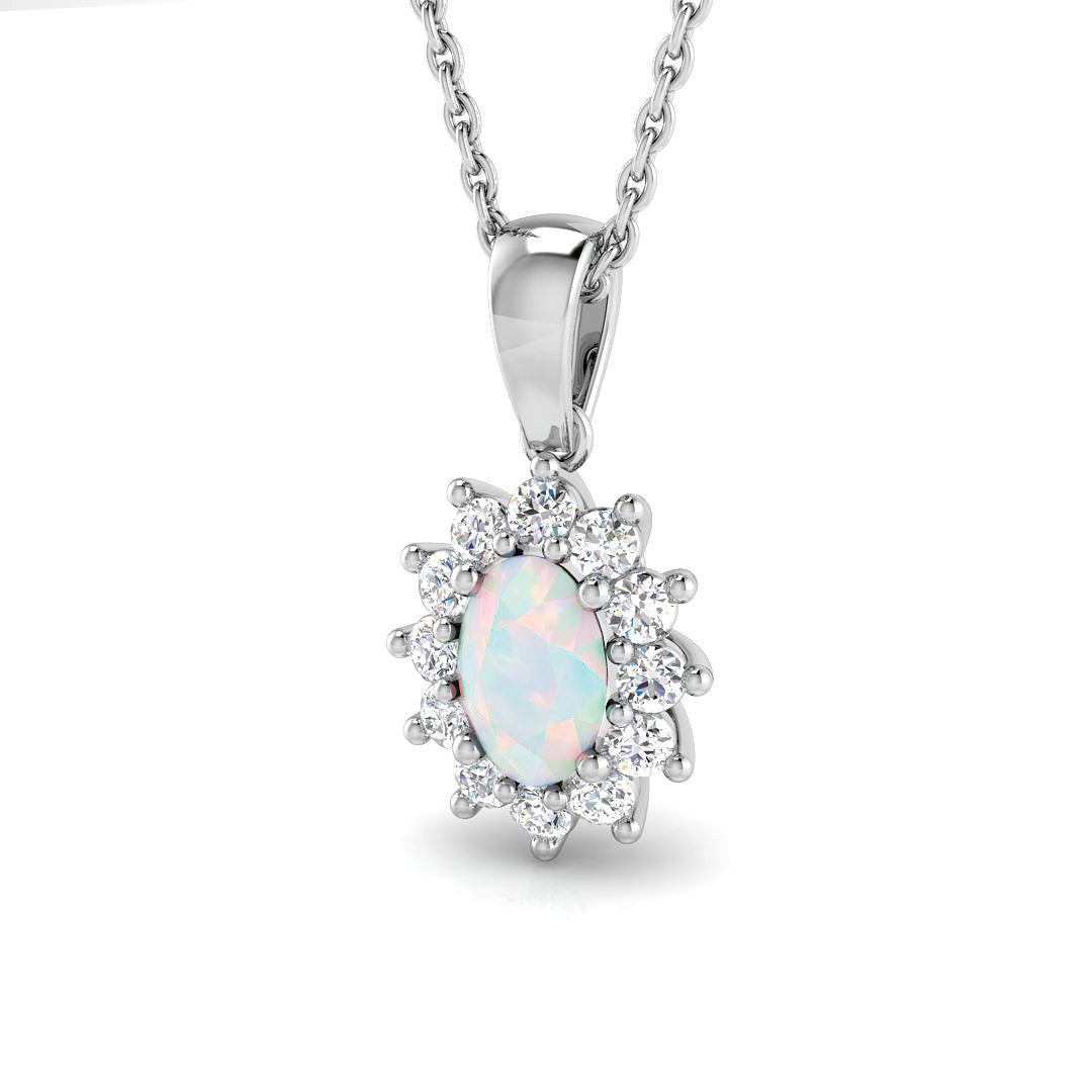 Agnes Aquamarine Pendant 0.5ct to 4ct Gold (Without Chain )