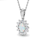 Agnes Aquamarine Pendant 0.5ct to 4ct Gold (Without Chain )