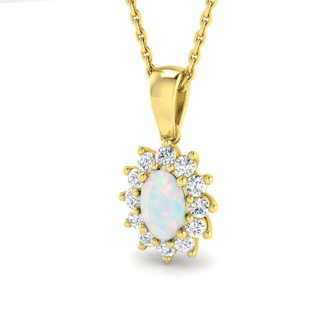 Agnes Aquamarine Pendant 0.5ct to 4ct Gold (Without Chain )