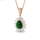 Ellen Gemstone Pendant 1ct to 3.5ct Gold (Without Chain )