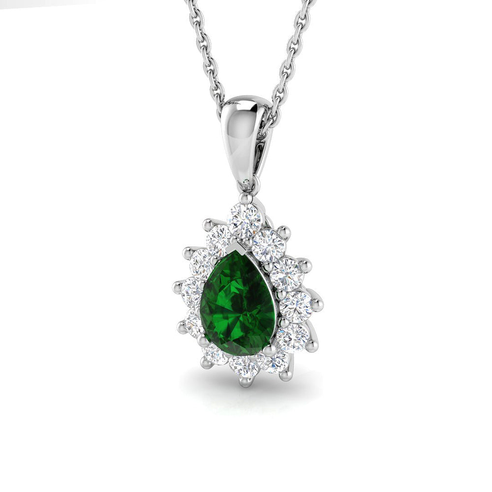 Ellen Gemstone Pendant 1ct to 3.5ct Gold (Without Chain )