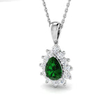 Ellen Gemstone Pendant 1ct to 3.5ct Gold (Without Chain )