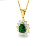 Ellen Gemstone Pendant 1ct to 3.5ct Gold (Without Chain )