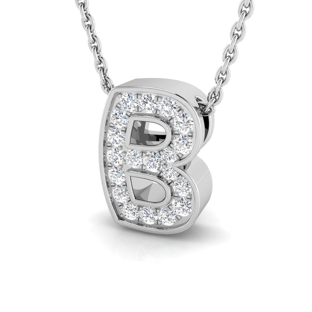Hugo Diamond Initial Pendant 0.15ct Gold  A to Z(Without Chain )