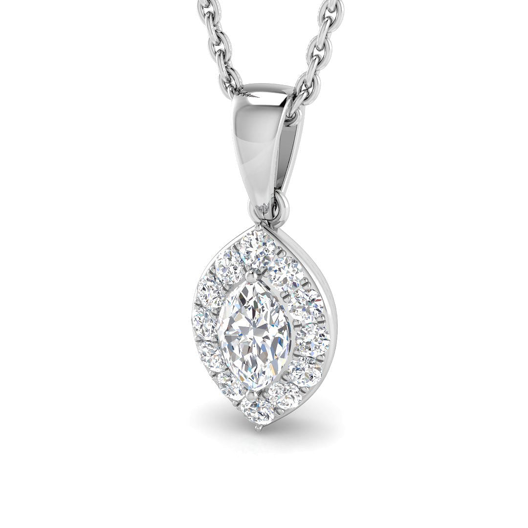 Coral Blue Sapphire Pendant 0.33ct to 0.75ct  Gold(Without Chain )