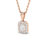 Cymbal Halo Pendant 0.75ct Diamond  Gold (Without Chain )