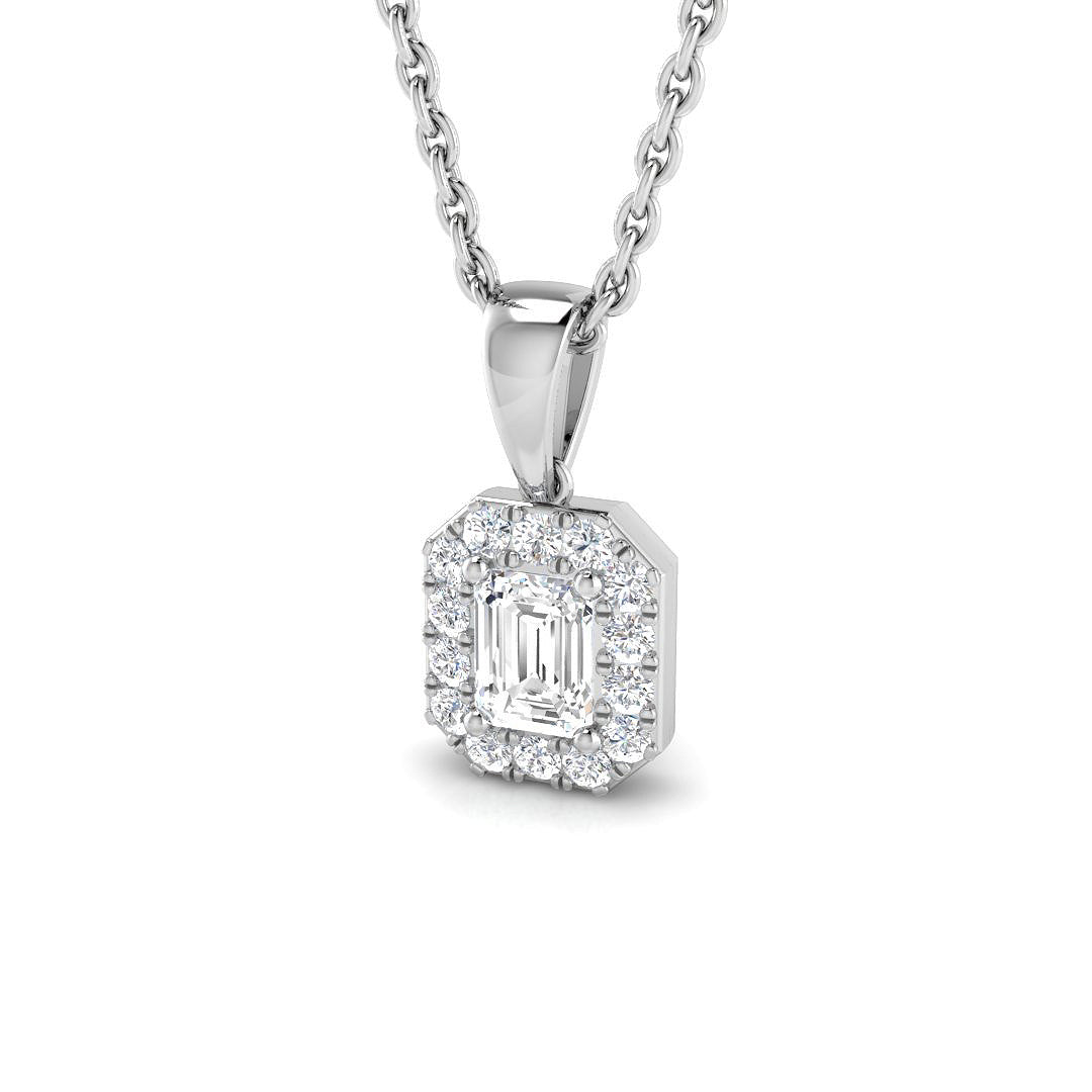 Cymbal Halo Pendant 0.75ct Diamond  Gold (Without Chain )