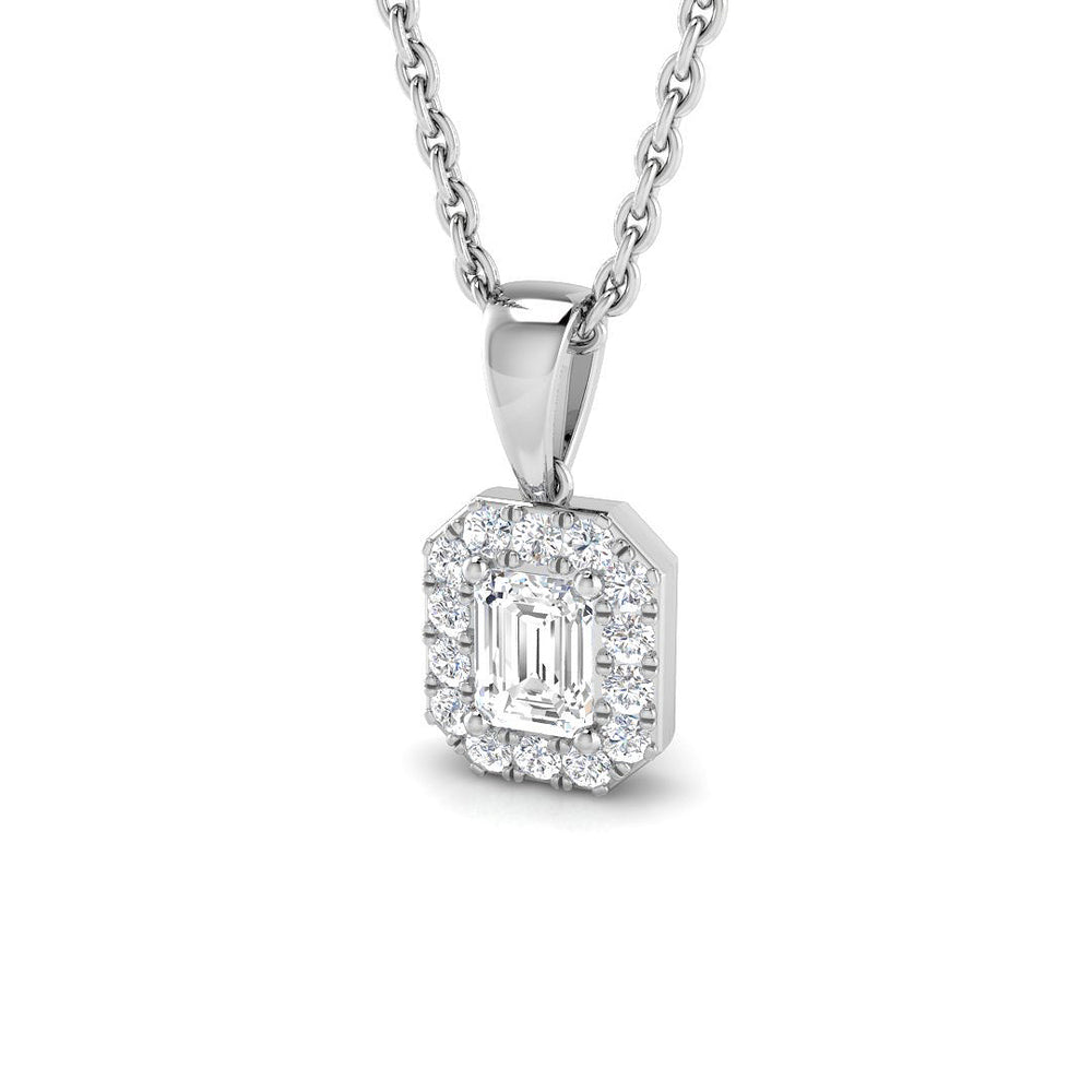 Cymbal Halo Pendant 0.75ct Diamond  Gold (Without Chain )