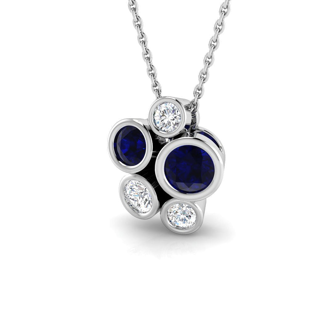 Grant Blue Sapphire Pendant 0.75ct to 1ct Gold (Without Chain )