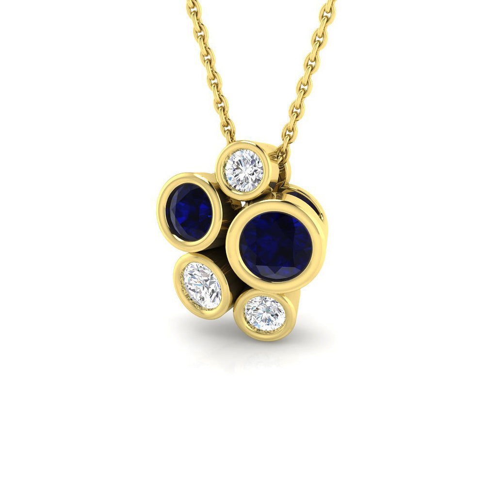 Grant Blue Sapphire Pendant 0.75ct to 1ct Gold (Without Chain )