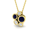 Grant Blue Sapphire Pendant 0.75ct to 1ct Gold (Without Chain )