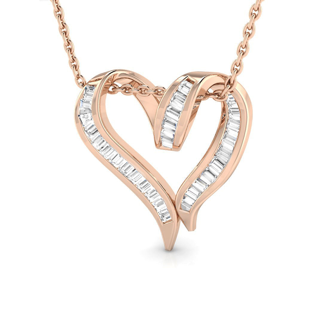 Ellie Heart Pendant Diamond  0.25ct to 1.25ct Gold (Without Chain )