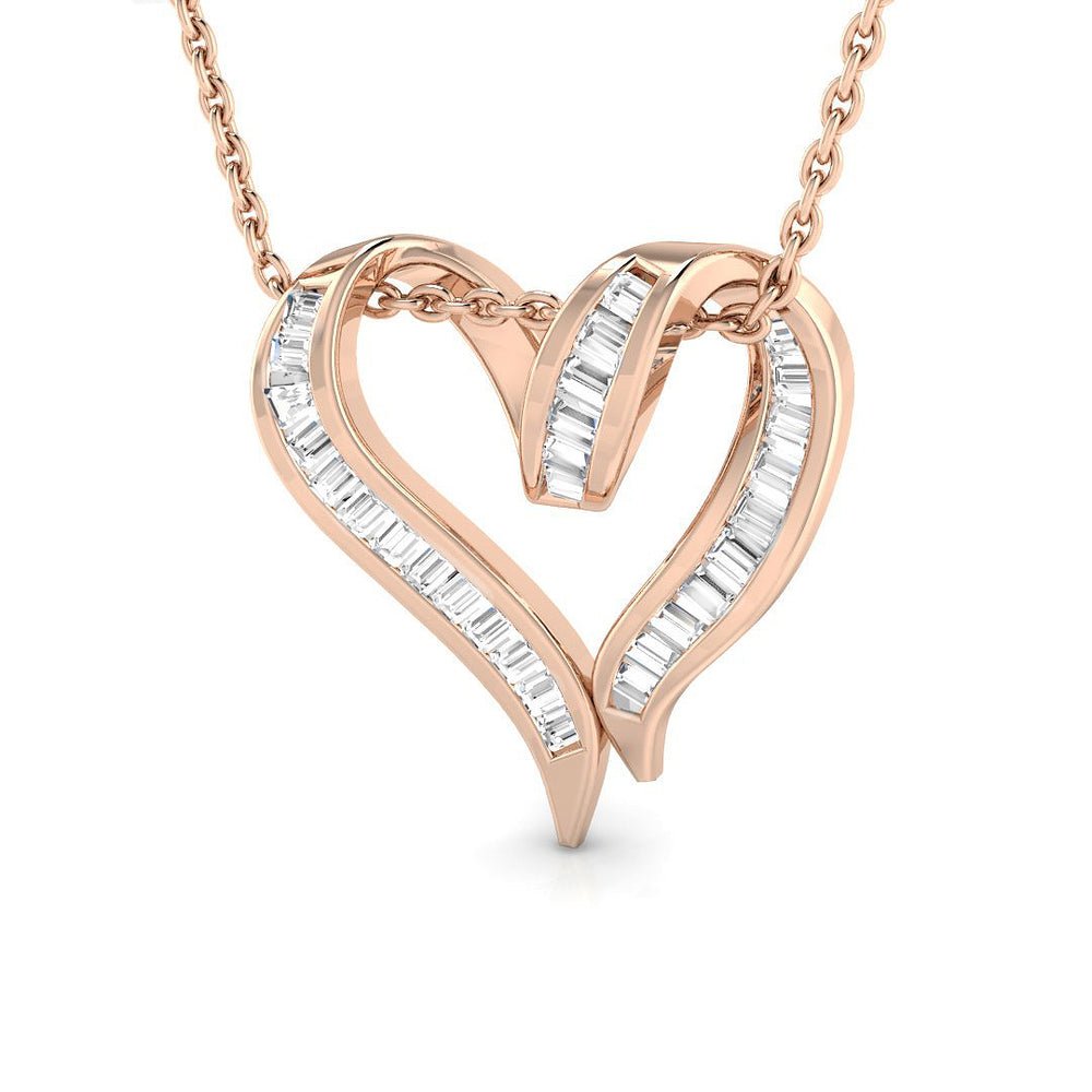 Ellie Heart Pendant Diamond  0.25ct to 1.25ct Gold (Without Chain )