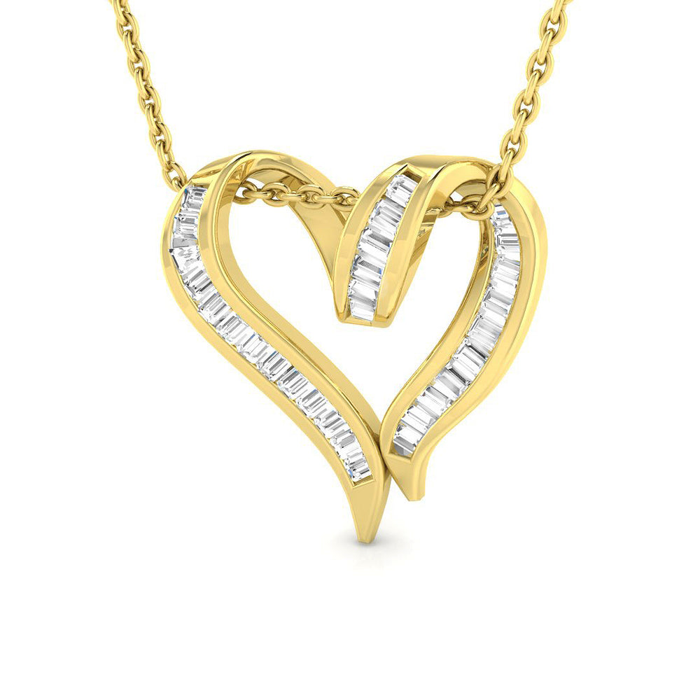 Ellie Heart Pendant Diamond  0.25ct to 1.25ct Gold (Without Chain )