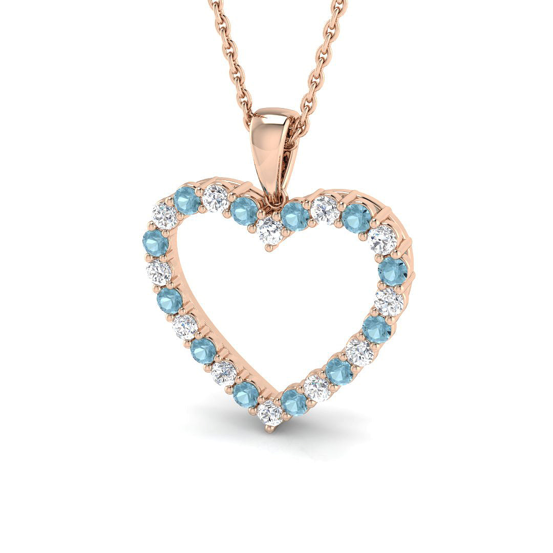Ada Aquamarine Pendant 0.5ct Gold (Without Chain )