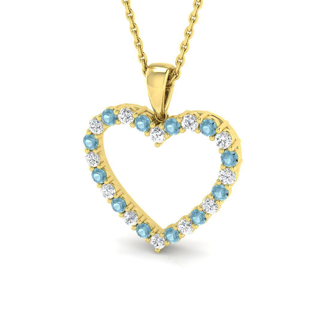 Ada Aquamarine Pendant 0.5ct Gold (Without Chain )