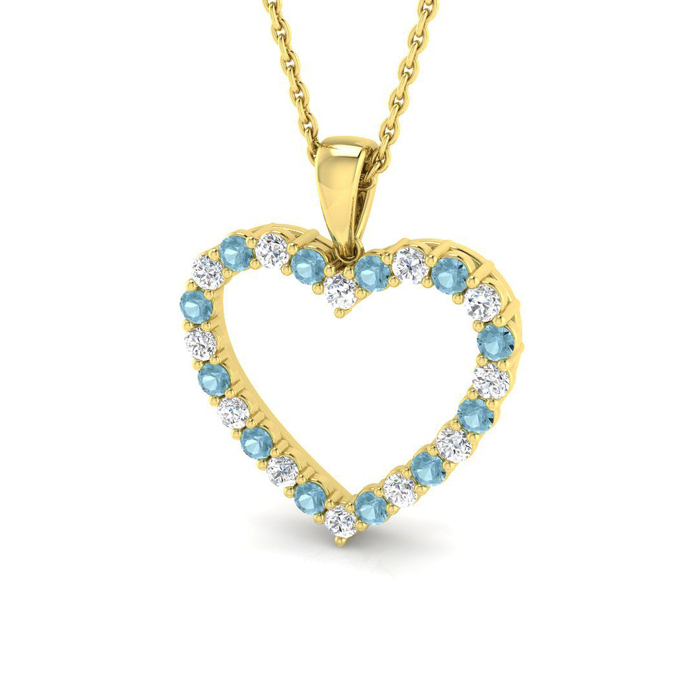 Ada Aquamarine Pendant 0.5ct Gold (Without Chain )
