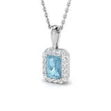 Becky Aquamarine Pendant 0.5ct to 3ct Gold (Without Chain )
