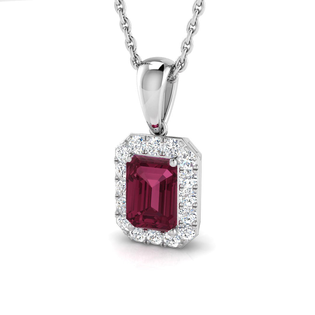 Eileen Pink Tourmaline Pendant 2ct Gold (Without Chain )
