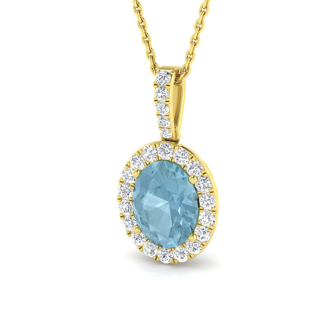 Kitty Aquamarine Pendant 2.5ct  Gold(Without Chain )