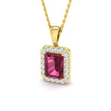 Eileen Pink Tourmaline Pendant 2ct Gold (Without Chain )