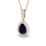 Sally Sapphire Pendant 1.75ct Gold (Without Chain )