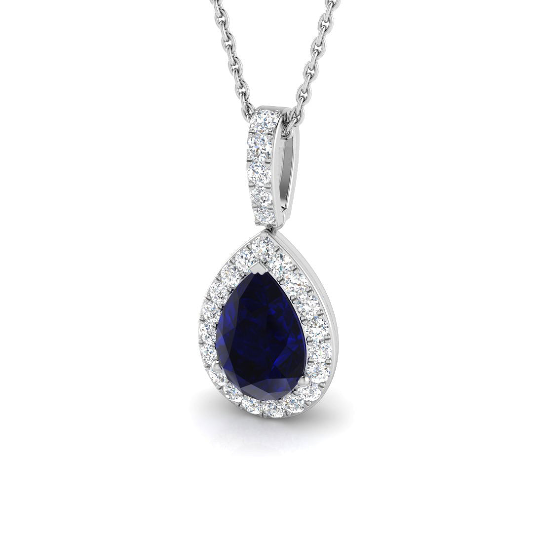Sally Sapphire Pendant 1.75ct Gold (Without Chain )
