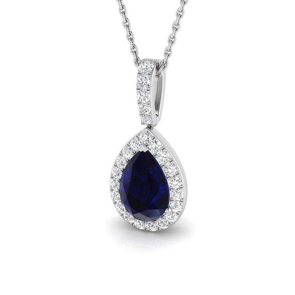 Sally Sapphire Pendant 1.75ct Gold (Without Chain )