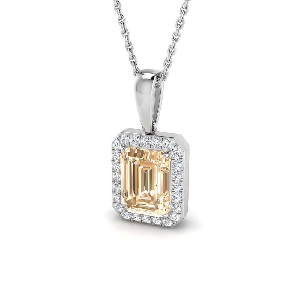Beth Morganite Pendant 1.5ct Gold (Without Chain )