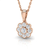 Bellis Vintage Diamond Pendant 0.25ct to 0.75ct Gold (Without Chain )