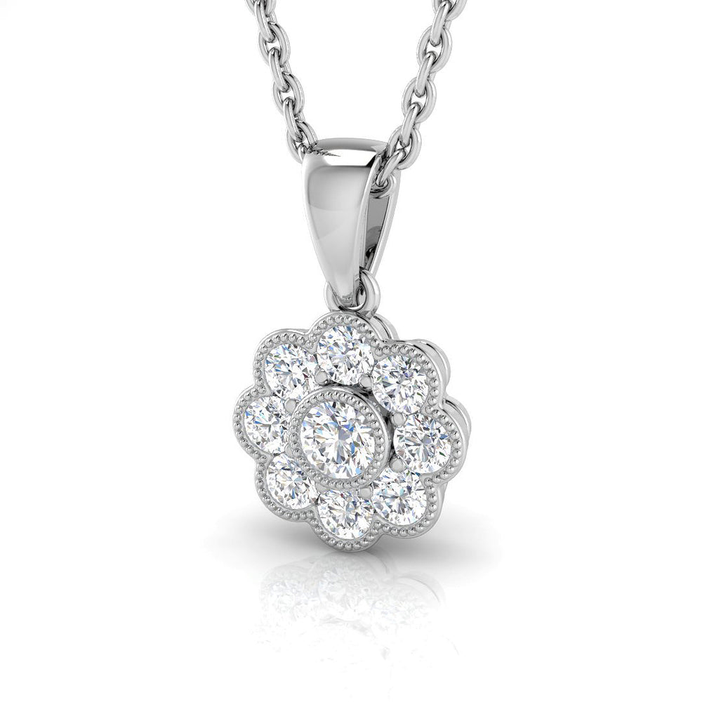 Bellis Vintage Diamond Pendant 0.25ct to 0.75ct Gold (Without Chain )