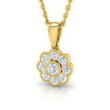 Bellis Vintage Diamond Pendant 0.25ct to 0.75ct Gold (Without Chain )