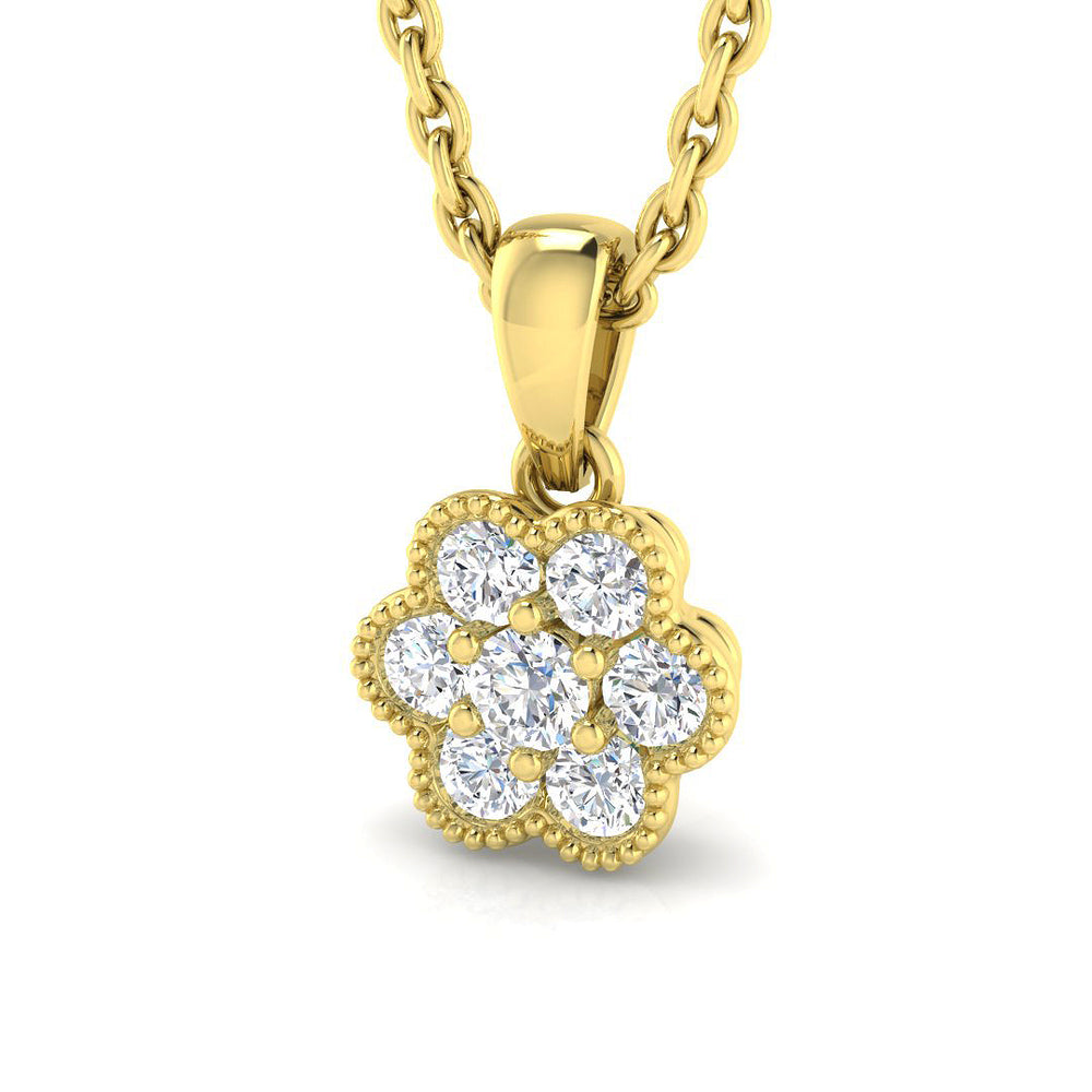 Zara Vintage Diamond Pendant 0.15ct Gold (Without Chain )