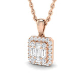Nepeta Baguette Brilliant Pendant 0.2ct to 0.75ct Gold (Without Chain )