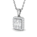 Nepeta Baguette Brilliant Pendant 0.2ct to 0.75ct Gold (Without Chain )