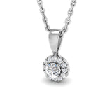 Lilac Halo Pendant 0.1ct to 1ct Diamond  Gold (Without Chain )