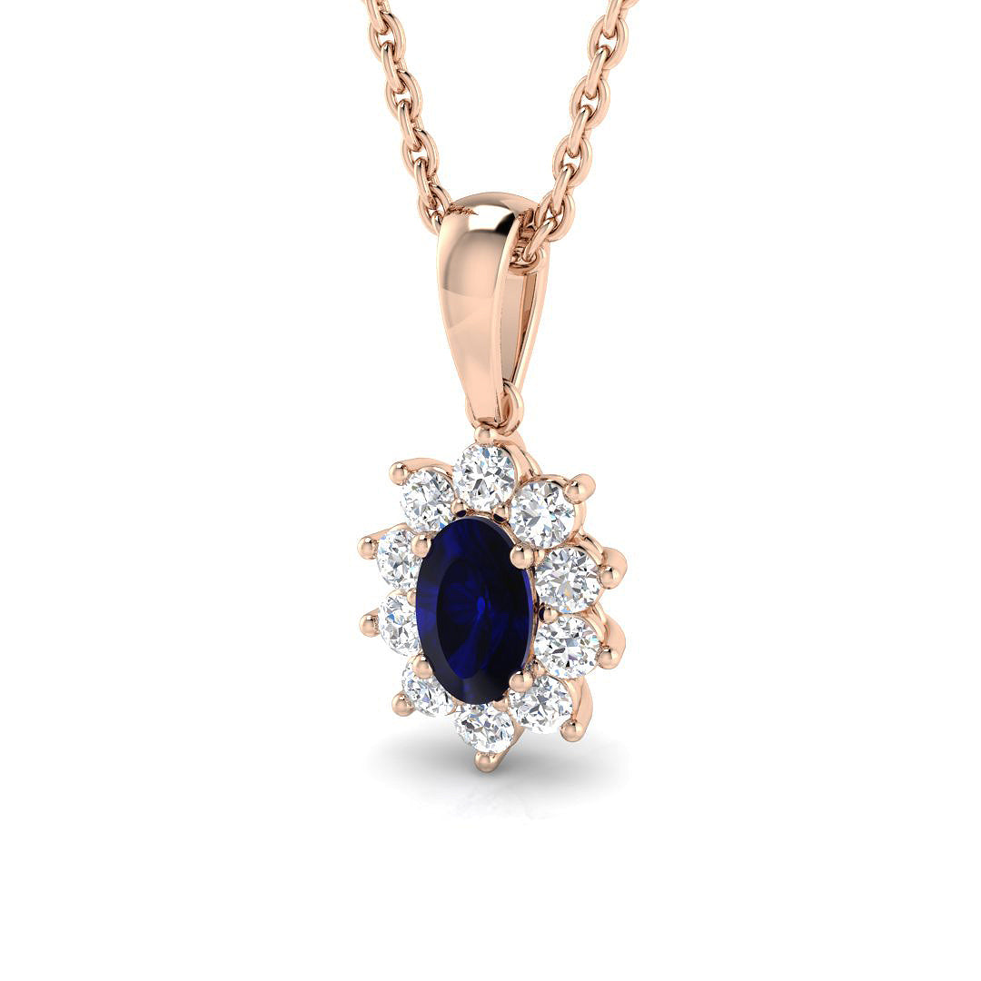 Regina Gemstone Pendant 0.5ct to 1.75ct Gold (Without Chain )