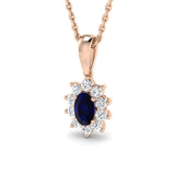 Regina Gemstone Pendant 0.5ct to 1.75ct Gold (Without Chain )