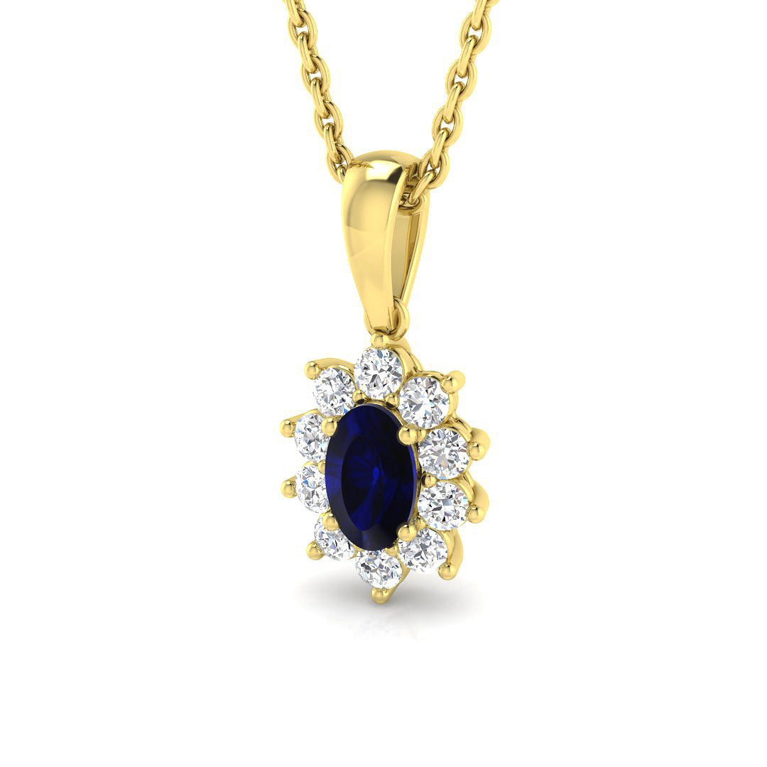 Regina Gemstone Pendant 0.5ct to 1.75ct Gold (Without Chain )