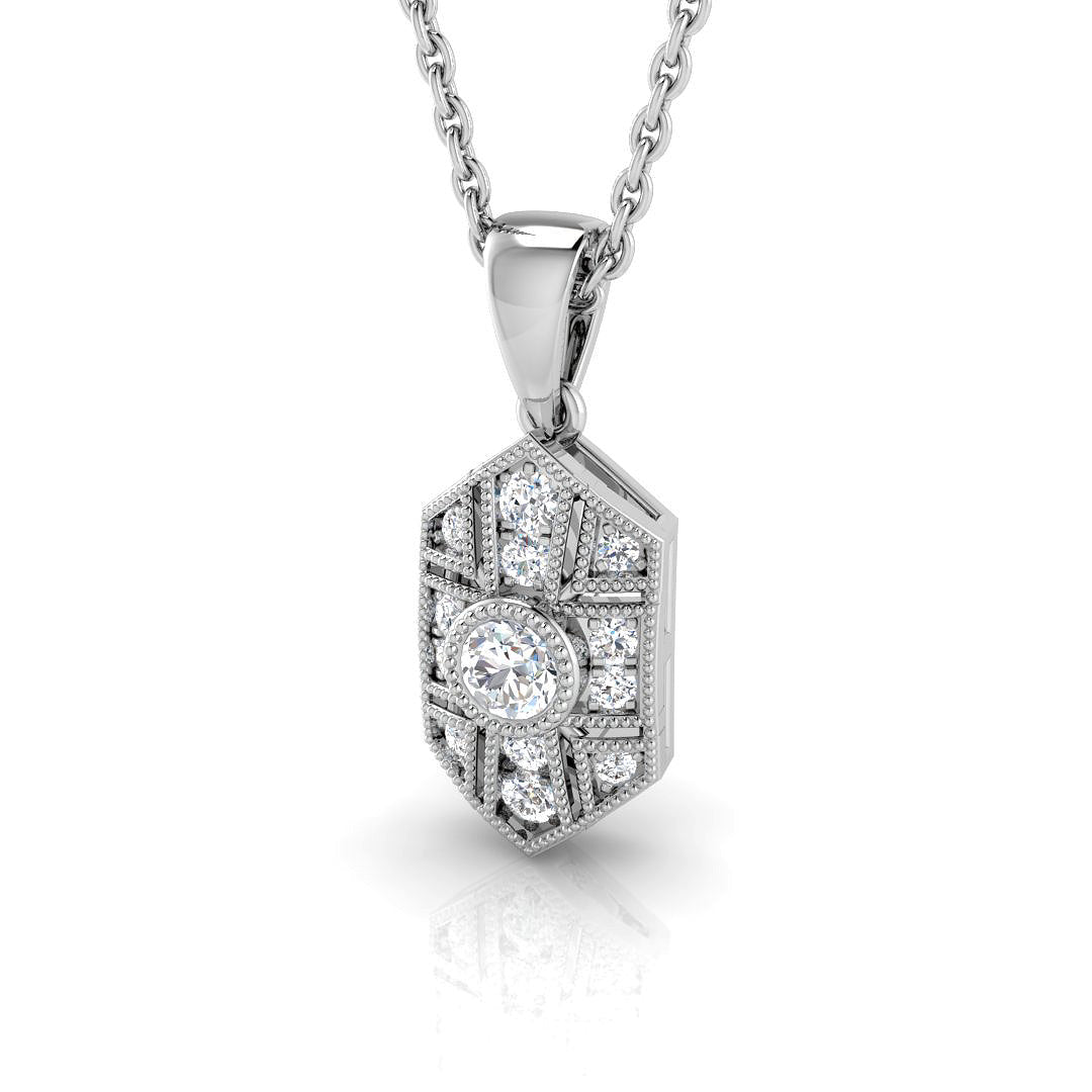 Orris Vintage Diamond Pendant 0.15ct to 0.5ct Gold (Without Chain )