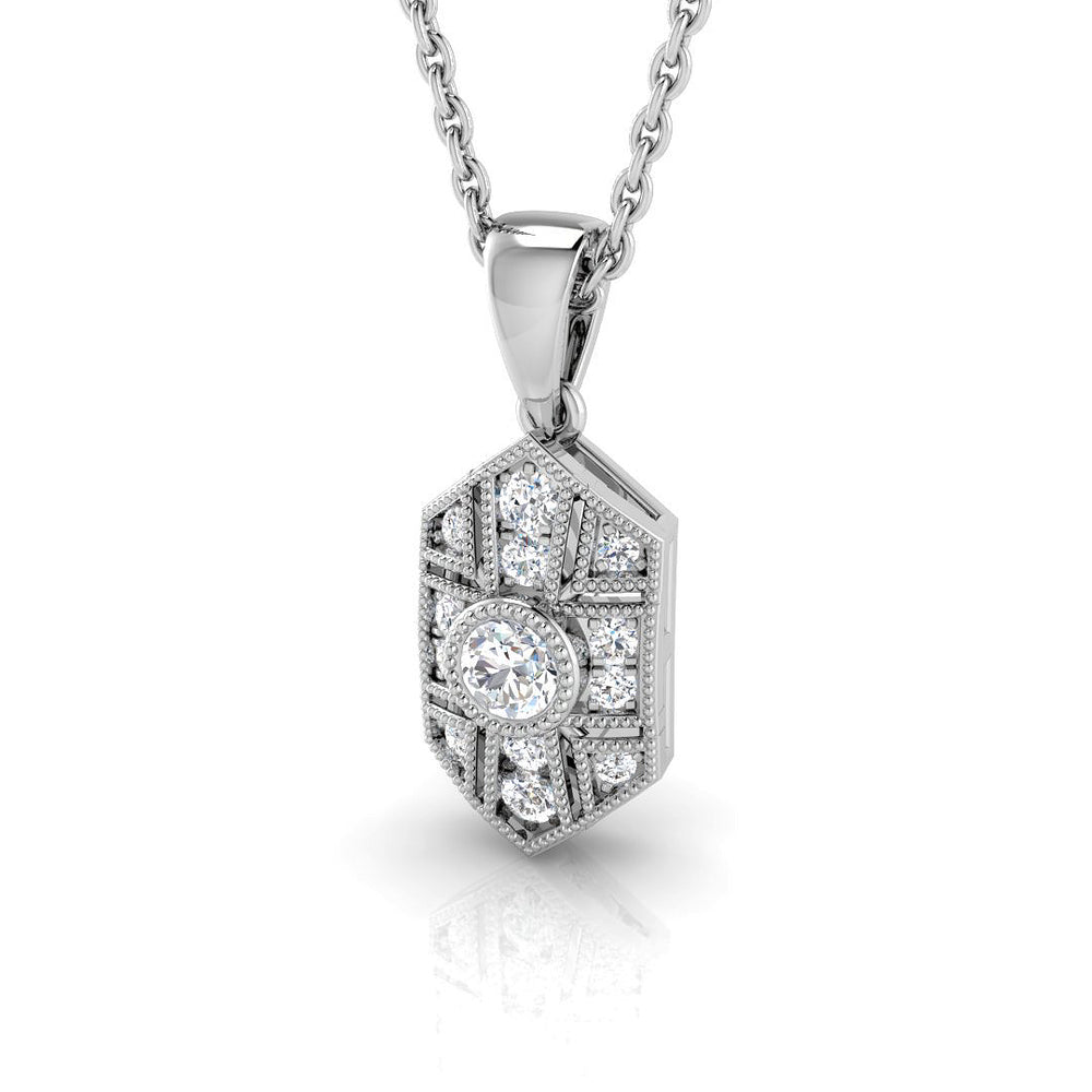 Orris Vintage Diamond Pendant 0.15ct to 0.5ct Gold (Without Chain )