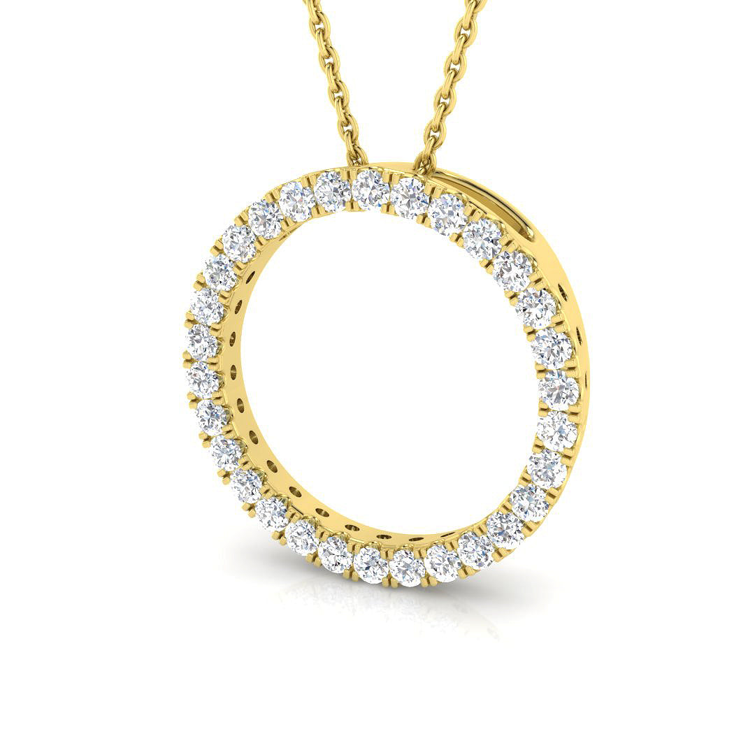 Chary Diamond Circle of Life Pendant 0.5ct Gold (Without Chain )