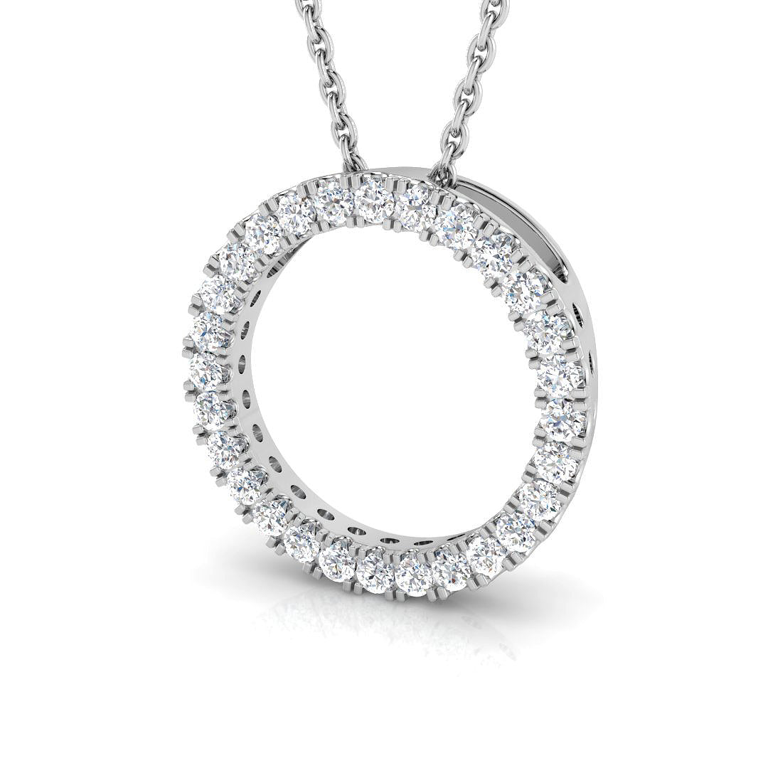 0.30 Carat D-E/VS Lab Grown Diamond Designer Pendant 9k White Gold Ready To Ship