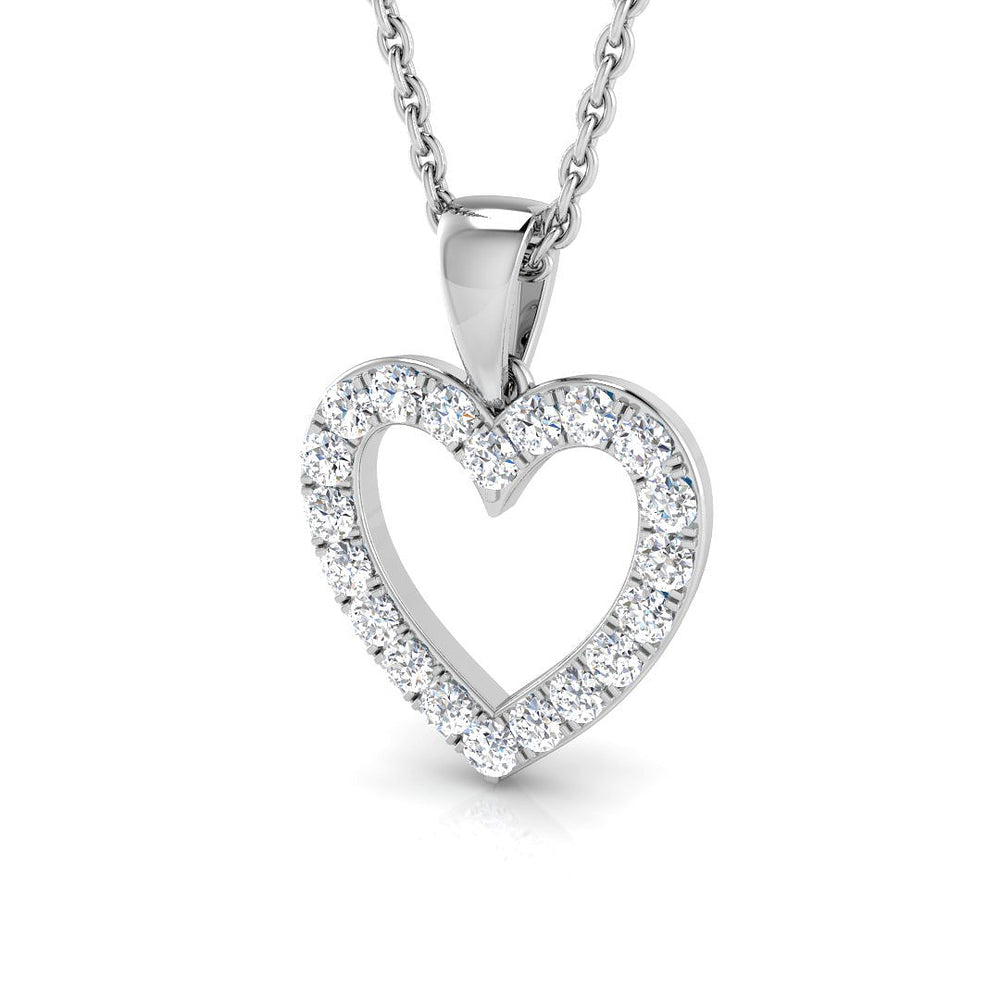 Isaac Heart Pendant 0.25ct to 2ct Gold (Without Chain )