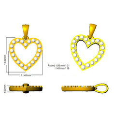 0.30 Ct D-E/VS Lab Grown Diamond Designer Pendant 9k Yellow Gold Ready To Ship