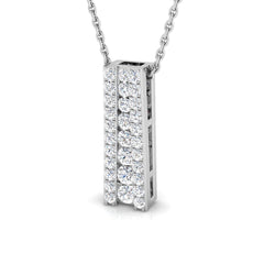 0.50 Ct D-E/VS Lab Grown Diamond Designer Pendant 9k White Gold Ready To Ship