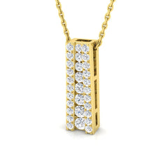 0.50 Ct D-E/VS Lab Grown Diamond Designer Pendant 9k Yellow Gold Ready To Ship