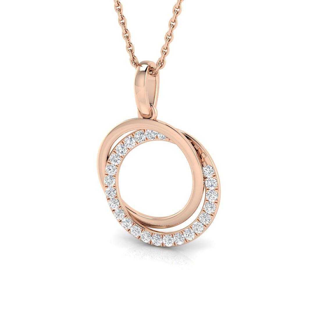 Hebe Circle of Life Pendant 0.2ct-0.5ct Gold (Without Chain )
