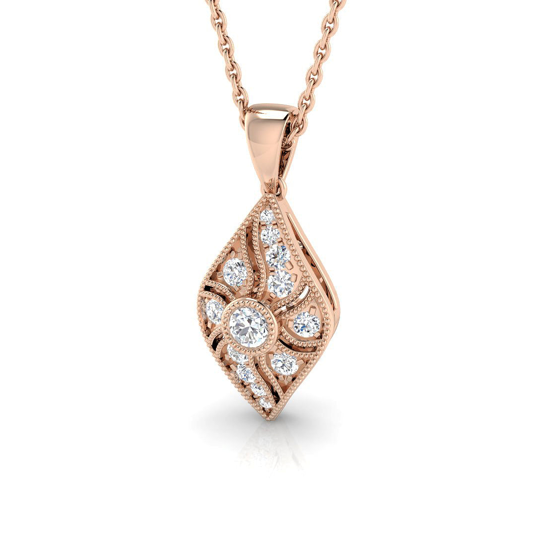 Mint Vintage Diamond Pendant 0.2ct-0.33ct Gold (Without Chain )