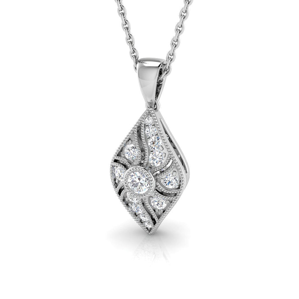 Mint Vintage Diamond Pendant 0.2ct-0.33ct Gold (Without Chain )